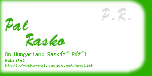 pal rasko business card